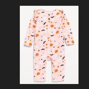 NEW Halloween Long-Sleeve Ruffle-Trim Jumpsuit